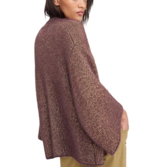 Akemi + Kin brown/gold knitted cardigan sweater size O/S - Picture 2 of 5